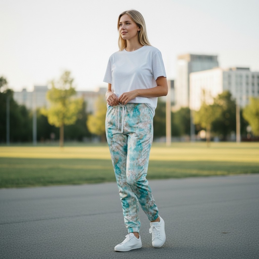 Umbro‎ Women's Sublimated Track Pants - Prism Blur/White Size Small